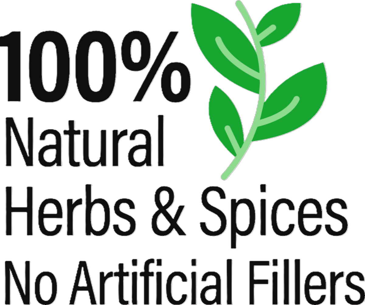 CharBoy's seal: 100% all-natural herbs and spices