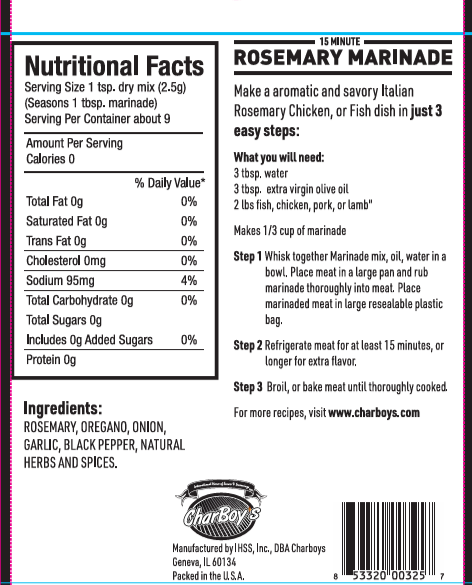 CharBoy's Rosemary Marinade & Rub packet — zero sugar, gluten free