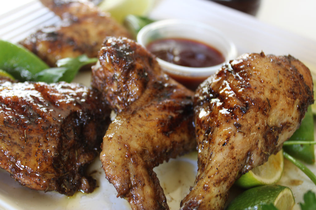 CharBoy's Jerk Marinade grilling scene