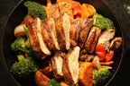 Jerk chicken and veggie skillet meal